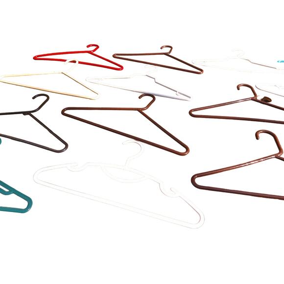 Vintage Tubular Plastic Hangers Multicolor Set of 20 - Picture 1 of 9